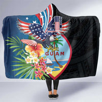 Guam Fourth of July Hooded Blanket Tropical Flowers