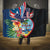 Guam Fourth of July Hooded Blanket Tropical Flowers