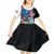 Personalized Guam Fourth of July Kid Short Sleeve Dress Tropical Flowers