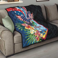 Guam Fourth of July Quilt Tropical Flowers LT01 - Polynesian Pride