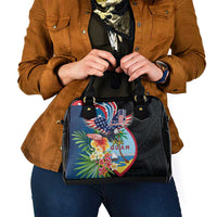 Guam Fourth of July Shoulder Handbag Tropical Flowers
