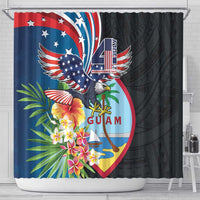 Guam Fourth of July Shower Curtain Tropical Flowers