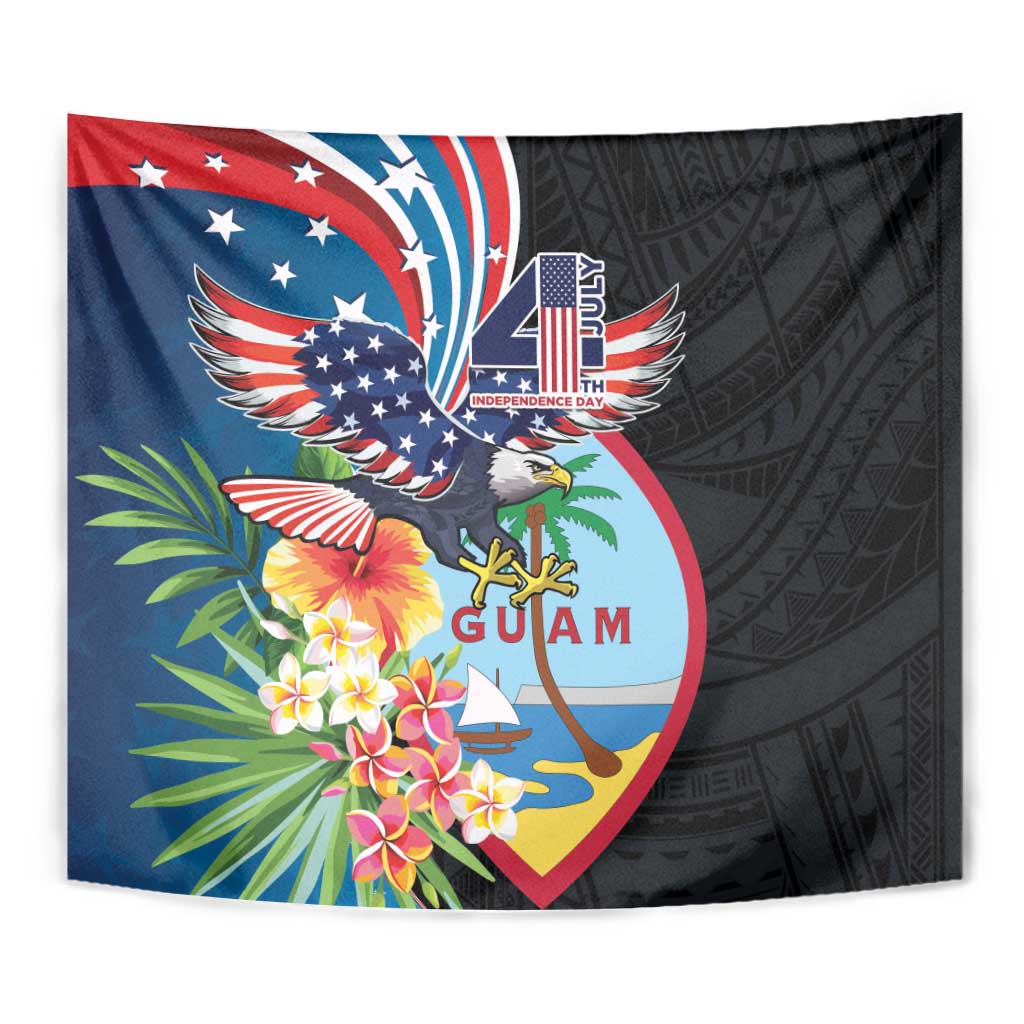 Guam Fourth of July Tapestry Tropical Flowers