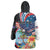 Personalized Guam Fourth of July Wearable Blanket Hoodie Tropical Flowers