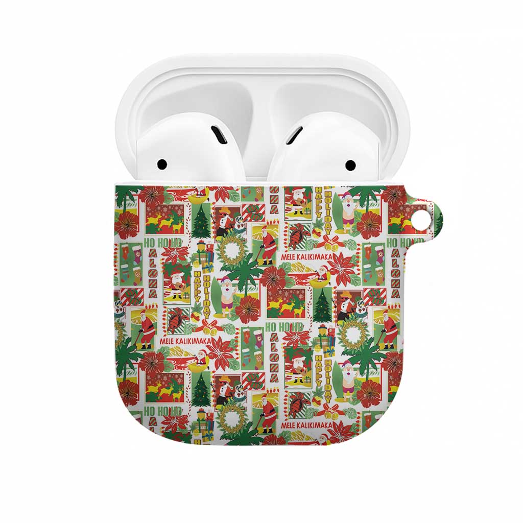 Hawaiian Santa Christmas Pattern AirPods Case White Version - Polynesian Pride