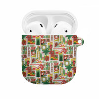 Hawaiian Santa Christmas Pattern AirPods Case White Version - Polynesian Pride