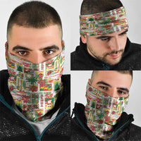 Hawaiian Santa Christmas Pattern Neck Gaiter White Version - Polynesian Pride