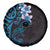 New Zealand Tuatara Plumeria Spare Tire Cover Maori Blue Koru Tribal Tattoo