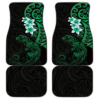 New Zealand Tuatara Plumeria Car Mats Maori Green Koru Tribal Tattoo