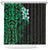 New Zealand Tuatara Plumeria Shower Curtain Maori Green Koru Tribal Tattoo