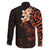 New Zealand Tuatara Plumeria Family Matching Mermaid Dress and Hawaiian Shirt Maori Orange Koru Tribal Tattoo
