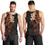 New Zealand Tuatara Plumeria Men Tank Top Maori Orange Koru Tribal Tattoo