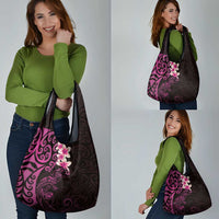 New Zealand Tuatara Plumeria Grocery Bag Maori Pink Koru Tribal Tattoo