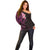 New Zealand Tuatara Plumeria Off Shoulder Sweater Maori Pink Koru Tribal Tattoo