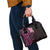 New Zealand Tuatara Plumeria Shoulder Handbag Maori Pink Koru Tribal Tattoo