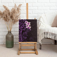 New Zealand Tuatara Plumeria Canvas Wall Art Maori Purple Koru Tribal Tattoo
