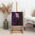 New Zealand Tuatara Plumeria Canvas Wall Art Maori Purple Koru Tribal Tattoo