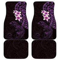 New Zealand Tuatara Plumeria Car Mats Maori Purple Koru Tribal Tattoo
