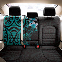 New Zealand Tuatara Plumeria Back Car Seat Cover Maori Teal Koru Tribal Tattoo