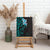 New Zealand Tuatara Plumeria Canvas Wall Art Maori Teal Koru Tribal Tattoo