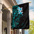New Zealand Tuatara Plumeria Garden Flag Maori Teal Koru Tribal Tattoo