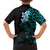New Zealand Tuatara Plumeria Hawaiian Shirt Maori Teal Koru Tribal Tattoo