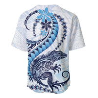 Blue Maori Tuatara Baseball Jersey Luxury Pastel Pattern