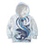Blue Maori Tuatara Kid Hoodie Luxury Pastel Pattern