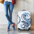 Blue Maori Tuatara Luggage Cover Luxury Pastel Pattern