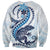 Blue Maori Tuatara Sweatshirt Luxury Pastel Pattern