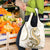 Gold Maori Tuatara Grocery Bag Luxury Pastel Pattern