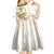 Gold Maori Tuatara Kid Short Sleeve Dress Luxury Pastel Pattern