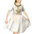 Gold Maori Tuatara Kid Short Sleeve Dress Luxury Pastel Pattern