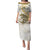 Gold Maori Tuatara Puletasi Luxury Pastel Pattern