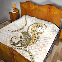 Gold Maori Tuatara Quilt Luxury Pastel Pattern