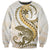 Gold Maori Tuatara Sweatshirt Luxury Pastel Pattern