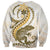 Gold Maori Tuatara Sweatshirt Luxury Pastel Pattern