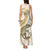 Gold Maori Tuatara Tank Maxi Dress Luxury Pastel Pattern