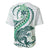 Green Maori Tuatara Baseball Jersey Luxury Pastel Pattern