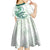 Green Maori Tuatara Kid Short Sleeve Dress Luxury Pastel Pattern