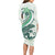 Green Maori Tuatara Long Sleeve Bodycon Dress Luxury Pastel Pattern