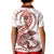 Red Maori Tuatara Kid Polo Shirt Luxury Pastel Pattern