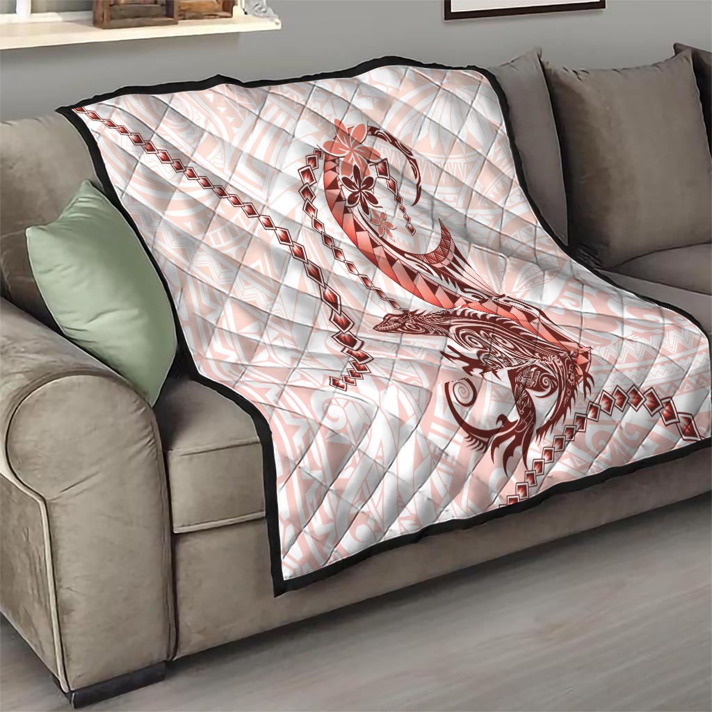 Red Maori Tuatara Quilt Luxury Pastel Pattern