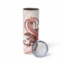 Red Maori Tuatara Skinny Tumbler Luxury Pastel Pattern