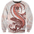 Red Maori Tuatara Sweatshirt Luxury Pastel Pattern