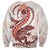 Red Maori Tuatara Sweatshirt Luxury Pastel Pattern