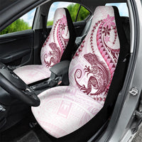 Pink Maori Tuatara Car Seat Cover Luxury Pastel Pattern