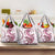 Pink Maori Tuatara Grocery Bag Luxury Pastel Pattern