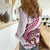 Pink Maori Tuatara Women Casual Shirt Luxury Pastel Pattern