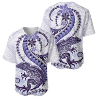 Purple Maori Tuatara Baseball Jersey Luxury Pastel Pattern